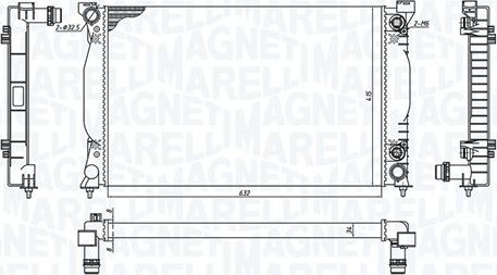 Magneti Marelli 350213196500 - Radiator, engine cooling autospares.lv