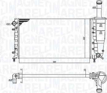 Magneti Marelli 350213196000 - Radiator, engine cooling autospares.lv