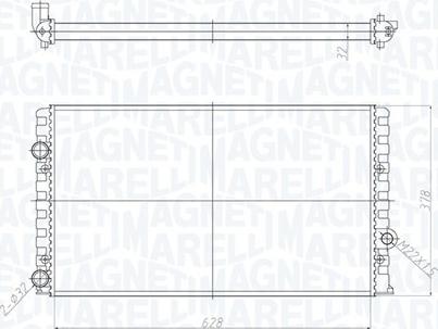 Magneti Marelli 350213190700 - Radiator, engine cooling autospares.lv