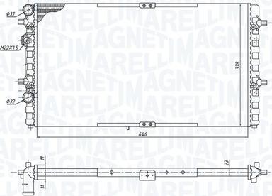 Magneti Marelli 350213191400 - Radiator, engine cooling autospares.lv