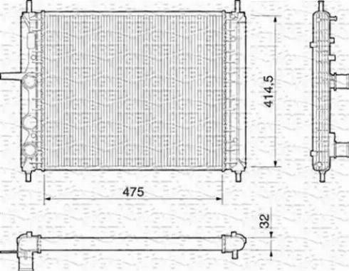 Magneti Marelli 350213191000 - Radiator, engine cooling autospares.lv