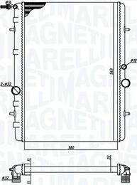 Magneti Marelli 350213191800 - Radiator, engine cooling autospares.lv