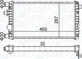 Magneti Marelli 350213191300 - Radiator, engine cooling autospares.lv