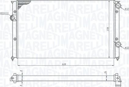 Magneti Marelli 350213191200 - Radiator, engine cooling autospares.lv