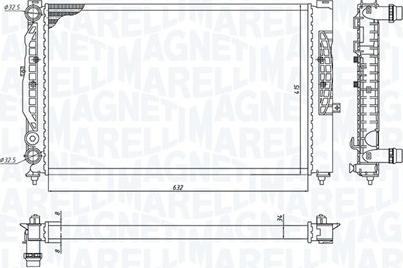 Magneti Marelli 350213191700 - Radiator, engine cooling autospares.lv