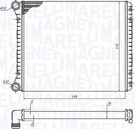 Magneti Marelli 350213198900 - Radiator, engine cooling autospares.lv