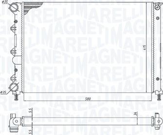 Magneti Marelli 350213198400 - Radiator, engine cooling autospares.lv