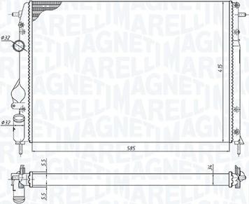 Magneti Marelli 350213198500 - Radiator, engine cooling autospares.lv