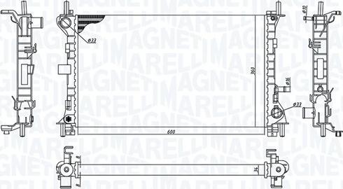 Magneti Marelli 350213198100 - Radiator, engine cooling autospares.lv