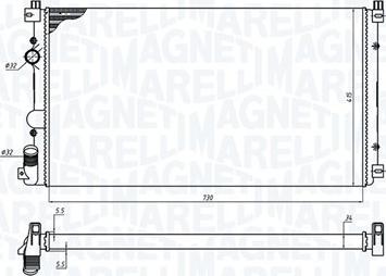 Magneti Marelli 350213198800 - Radiator, engine cooling autospares.lv