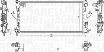 Magneti Marelli 350213198200 - Radiator, engine cooling autospares.lv