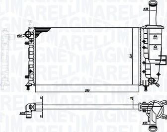 Magneti Marelli 350213193900 - Radiator, engine cooling autospares.lv