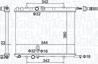 Magneti Marelli 350213193400 - Radiator, engine cooling autospares.lv