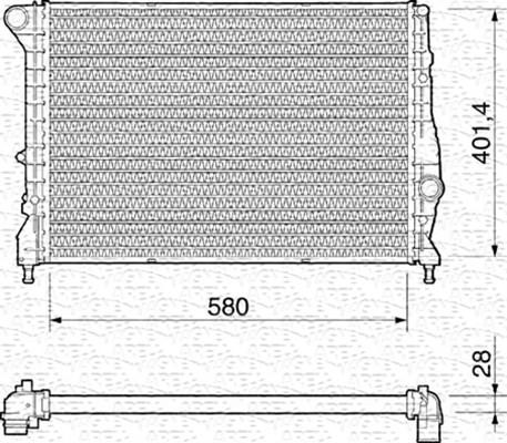 Magneti Marelli 350213193000 - Radiator, engine cooling autospares.lv