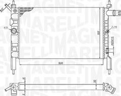 Magneti Marelli 350213193800 - Radiator, engine cooling autospares.lv