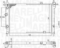 Magneti Marelli 350213193200 - Radiator, engine cooling autospares.lv