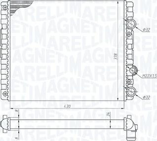 Magneti Marelli 350213192900 - Radiator, engine cooling autospares.lv