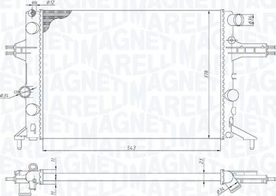 Magneti Marelli 350213192400 - Radiator, engine cooling autospares.lv