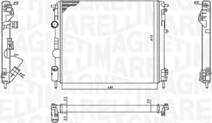 Magneti Marelli 350213192600 - Radiator, engine cooling autospares.lv