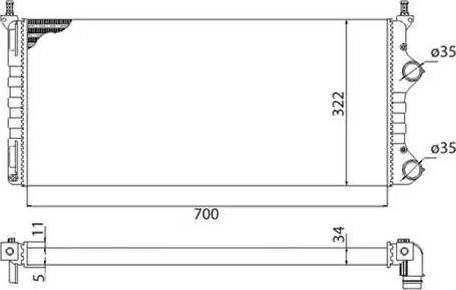 Magneti Marelli 350213192003 - Radiator, engine cooling autospares.lv