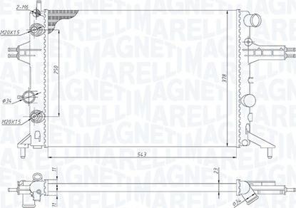 Magneti Marelli 350213192800 - Radiator, engine cooling autospares.lv