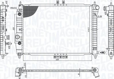 Magneti Marelli 350213197400 - Radiator, engine cooling autospares.lv