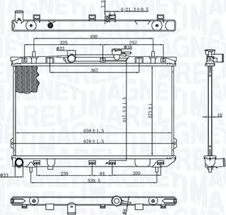 Magneti Marelli 350213197200 - Radiator, engine cooling autospares.lv