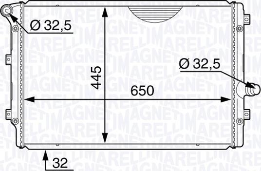 Magneti Marelli 350213144400 - Radiator, engine cooling autospares.lv