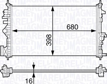 Magneti Marelli 350213140900 - Radiator, engine cooling autospares.lv