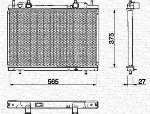 Magneti Marelli 350213141000 - Radiator, engine cooling autospares.lv