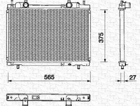 Magneti Marelli 350213143000 - Radiator, engine cooling autospares.lv