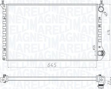 Magneti Marelli 350213143800 - Radiator, engine cooling autospares.lv