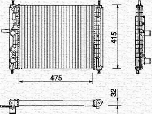 Magneti Marelli 350213142000 - Radiator, engine cooling autospares.lv