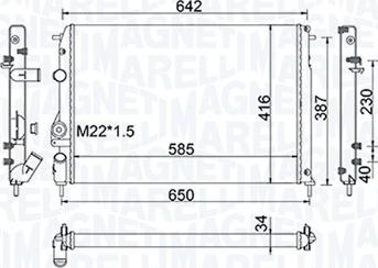 Magneti Marelli 350213159100 - Radiator, engine cooling autospares.lv