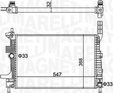 Magneti Marelli 350213159700 - Radiator, engine cooling autospares.lv