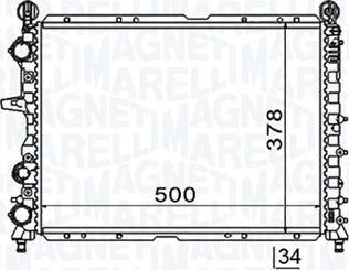 Magneti Marelli 350213154600 - Radiator, engine cooling autospares.lv