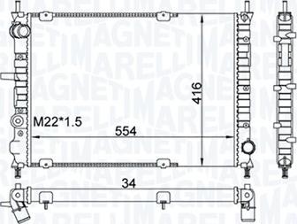 Magneti Marelli 350213154300 - Radiator, engine cooling autospares.lv