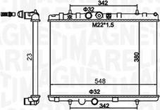 Magneti Marelli 350213156100 - Radiator, engine cooling autospares.lv