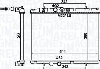 Magneti Marelli 350213156100 - Radiator, engine cooling autospares.lv