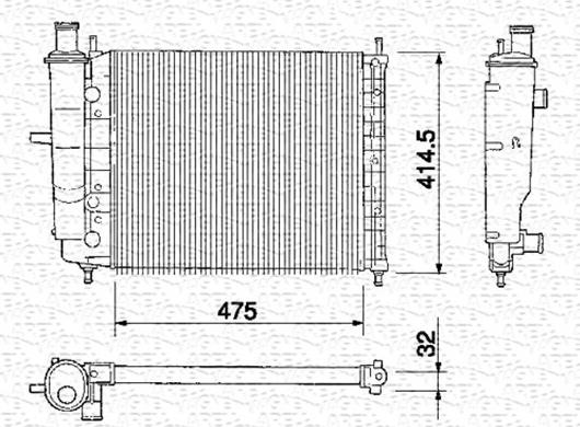 Magneti Marelli 350213151000 - Radiator, engine cooling autospares.lv