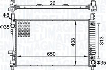 Magneti Marelli 350213151700 - Radiator, engine cooling autospares.lv