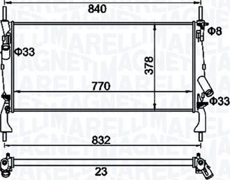 Magneti Marelli 350213158900 - Radiator, engine cooling autospares.lv