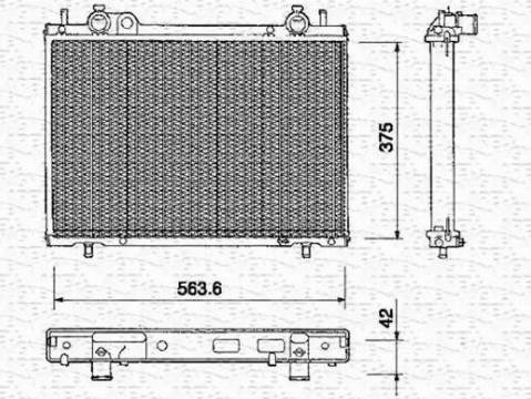 Magneti Marelli 350213158000 - Radiator, engine cooling autospares.lv