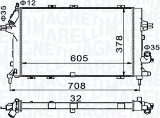 Magneti Marelli 350213153400 - Radiator, engine cooling autospares.lv