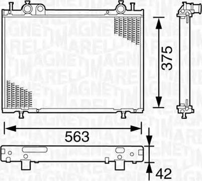 Magneti Marelli 350213153000 - Radiator, engine cooling autospares.lv