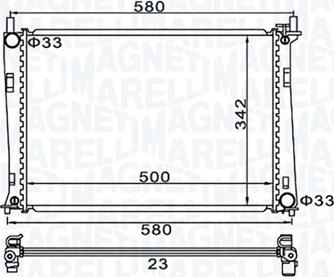 Magneti Marelli 350213152600 - Radiator, engine cooling autospares.lv