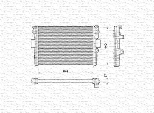 Magneti Marelli 350213169000 - Radiator, engine cooling autospares.lv