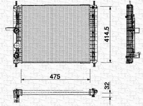 Magneti Marelli 350213164000 - Radiator, engine cooling autospares.lv