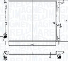 Magneti Marelli 350213165900 - Radiator, engine cooling autospares.lv