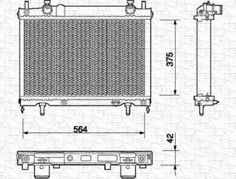 Magneti Marelli 350213165000 - Radiator, engine cooling autospares.lv